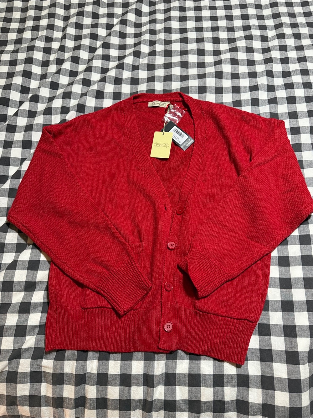 Propaganda red cardi size large